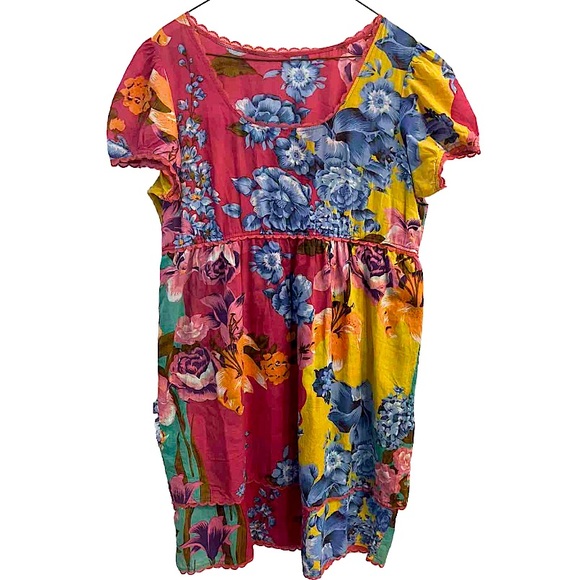 Annah Stretton 100% Cotton Lightweight Floral Dress Size Large - Picture 1 of 5